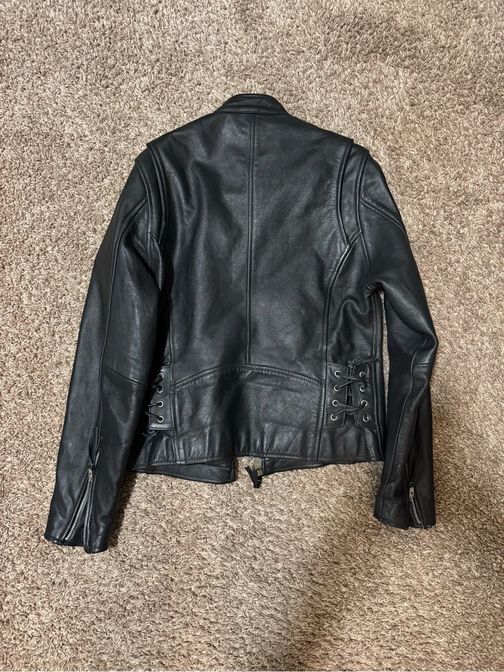 Wilsons Leather Black Classic Moto Leather Jacket